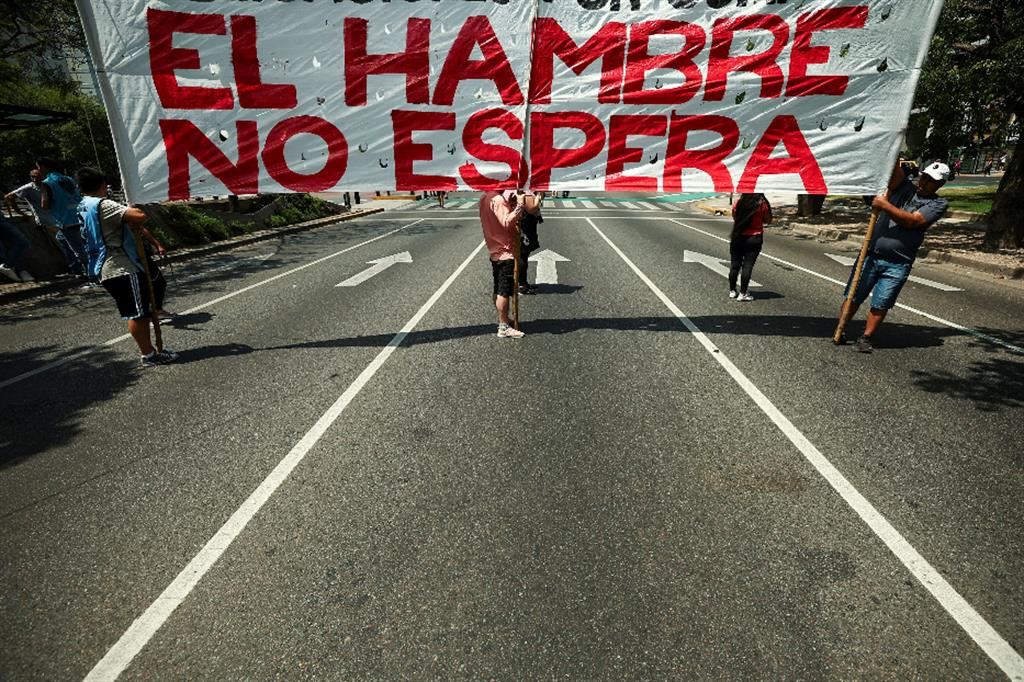 Manifestazione contro la fame in Argentina