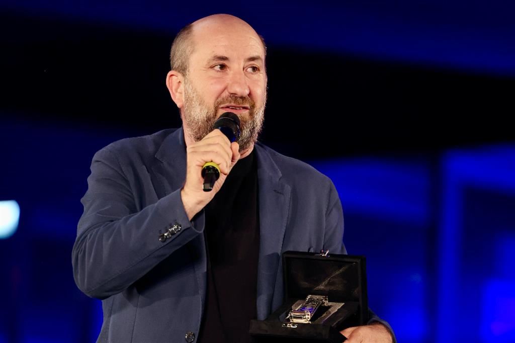 L'attore Antonio Albanese, premiato con il Nastro d'Argento come migliore attore per la commedia "Grazie ragazzi"