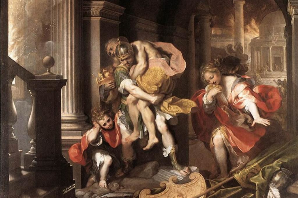 Fuga di Enea da Troia, Federico Barocci - 1598 - Galleria Borghese - Roma