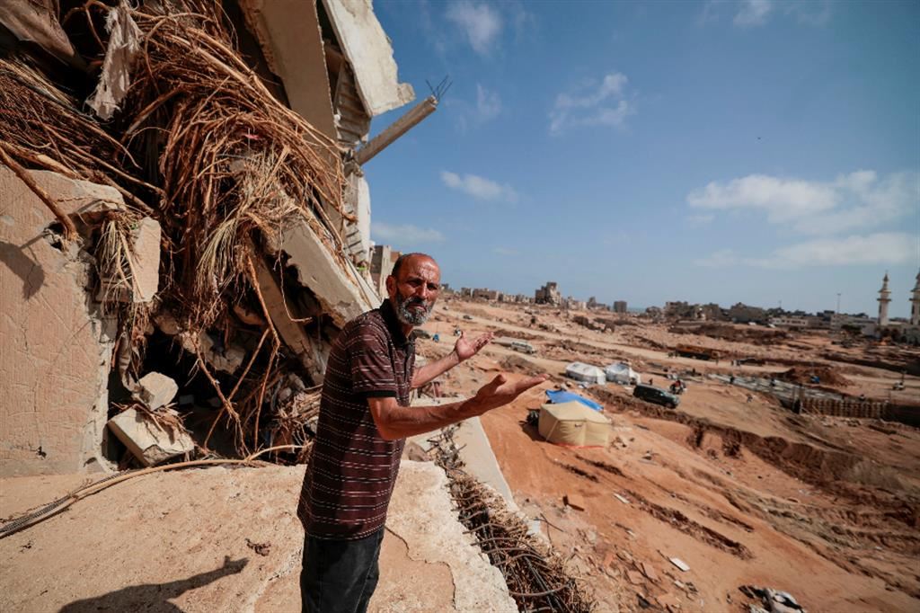 La devastazione dopo l'alluvione a Derna in Libia