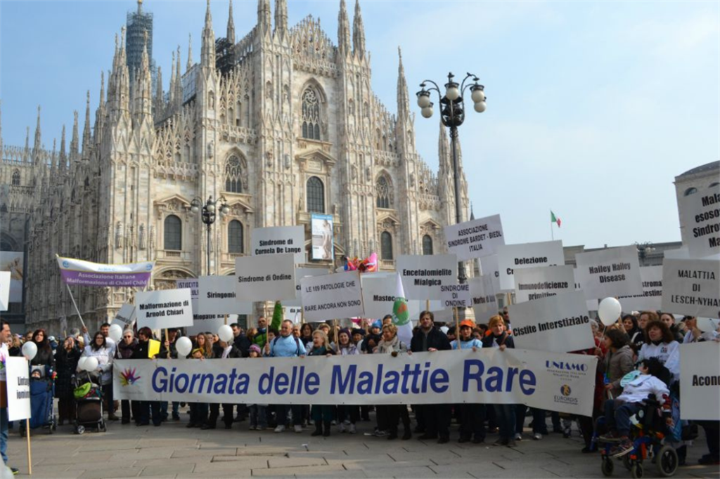 La manifestazione milanese per la Giornata delle malattie rare 2024