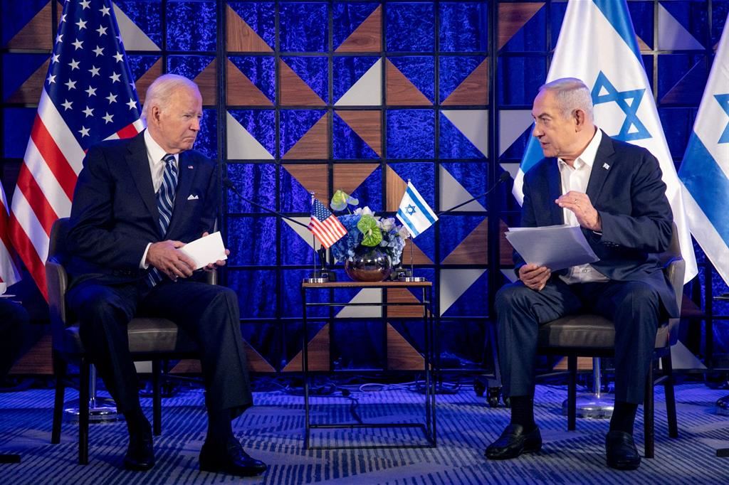 Il presidente Biden e il premier Netanyahu nell'incontro di ottobre a Tel Aviv