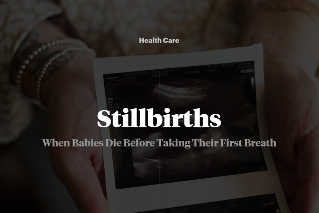Il sito di ProPublica con il memoriale Stillbirths