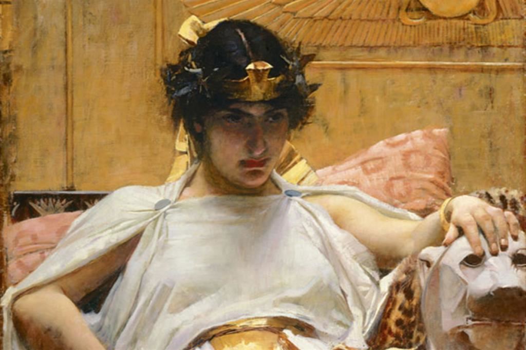 Un dipinto di Cleopatra, opera di John William Waterhouse (1888)