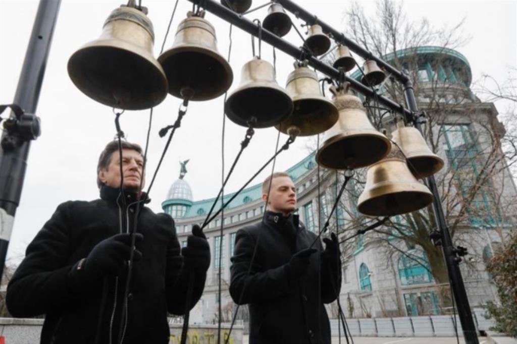 Il tributo di Maidan alle vittime degli scontro del febbraio 2014
