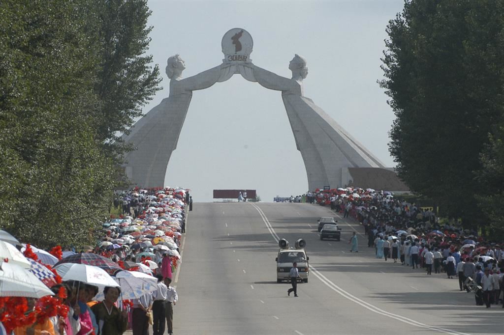 L'Arco della Riconciliazione con la Corea del Sud a Pyongyang, Nord Corea, è stato demolito. Lo hanno rivelato le immagini satellitari. La foto risale al 2005