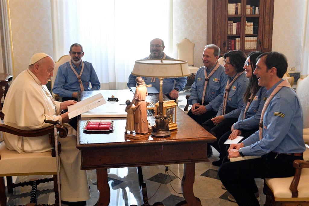 L'incontro tra il Papa e i vertici dell'Agesci