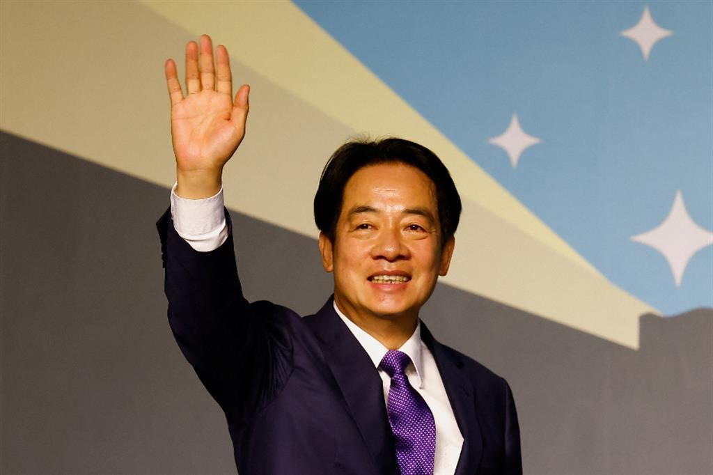Il presidente eletto di Taiwan, William Lai, del Partito democratico progressista e vicepresidente uscente
