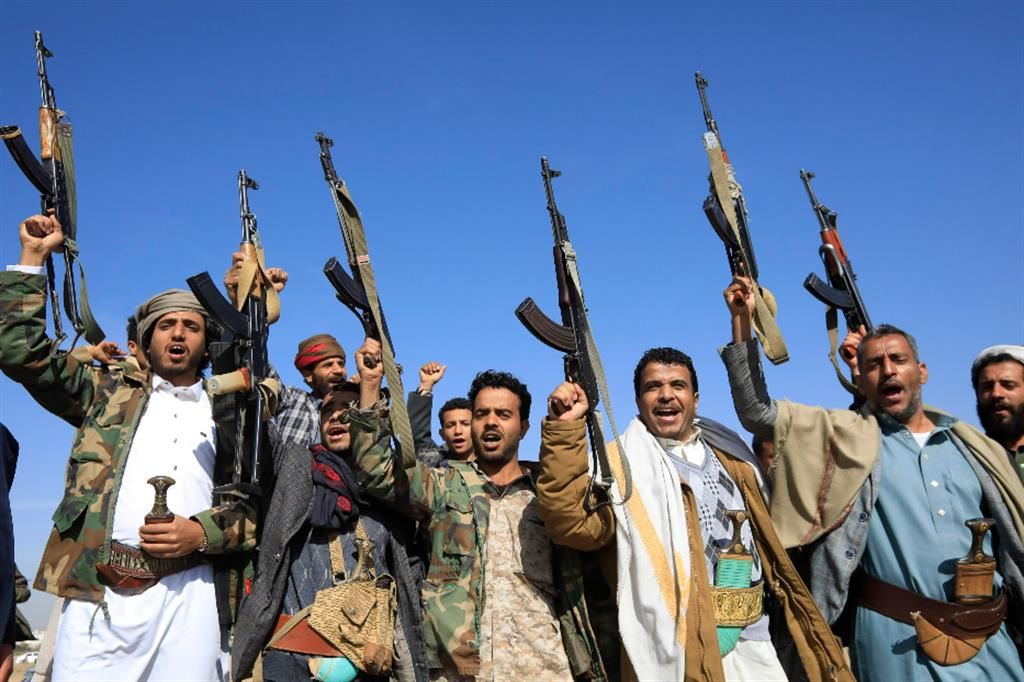 Combattenti Hothi in Yemen