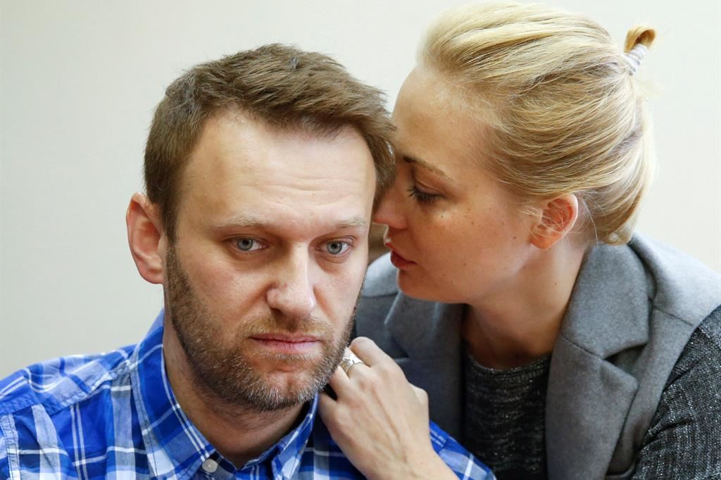 Alexeij Navalny con la moglie