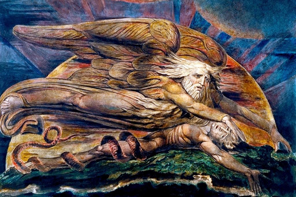William Blake, "Elohim crea Adamo", 1795