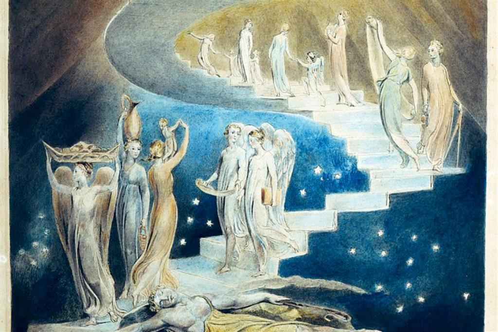La scala di Giacobbe di William Blake (1805)