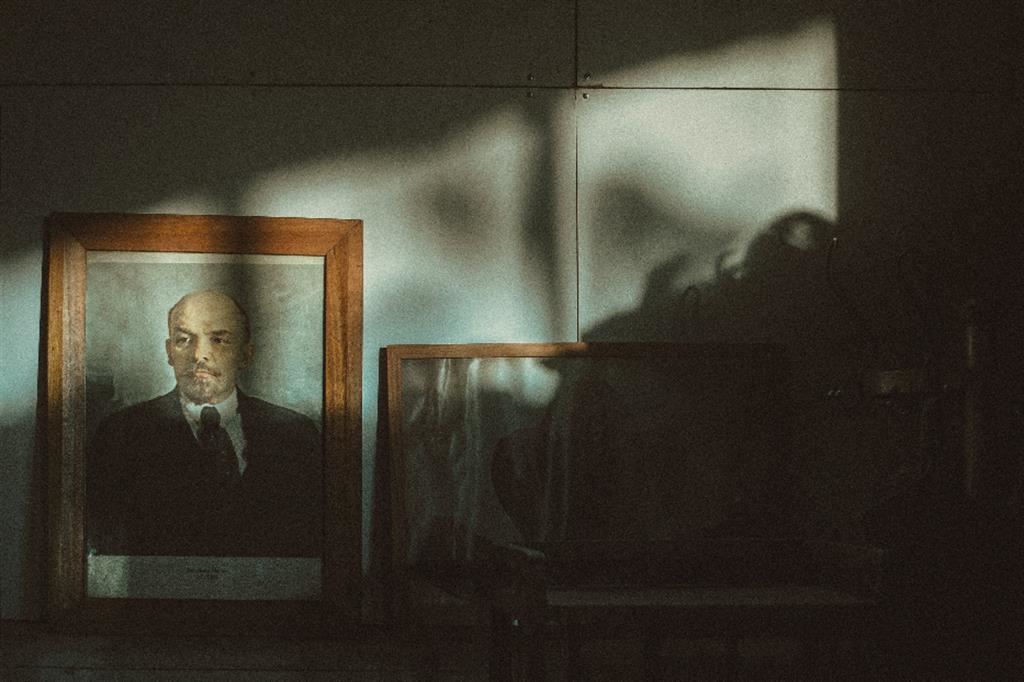 Un quadro che ritrae il leader sovietico Vladimir Il'ic Ul'janov (Lenin)