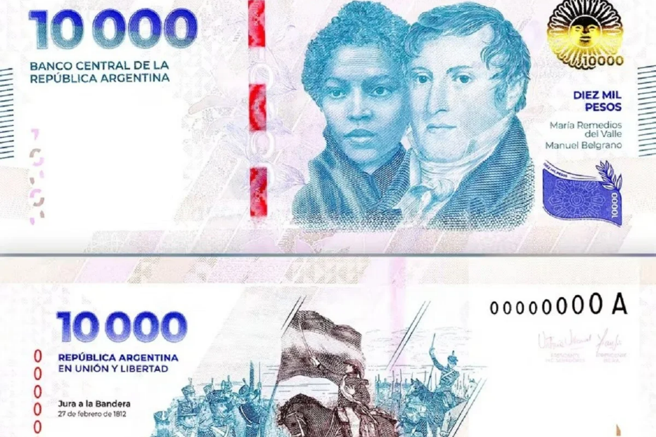 La nuova banconota da 10mila pesos