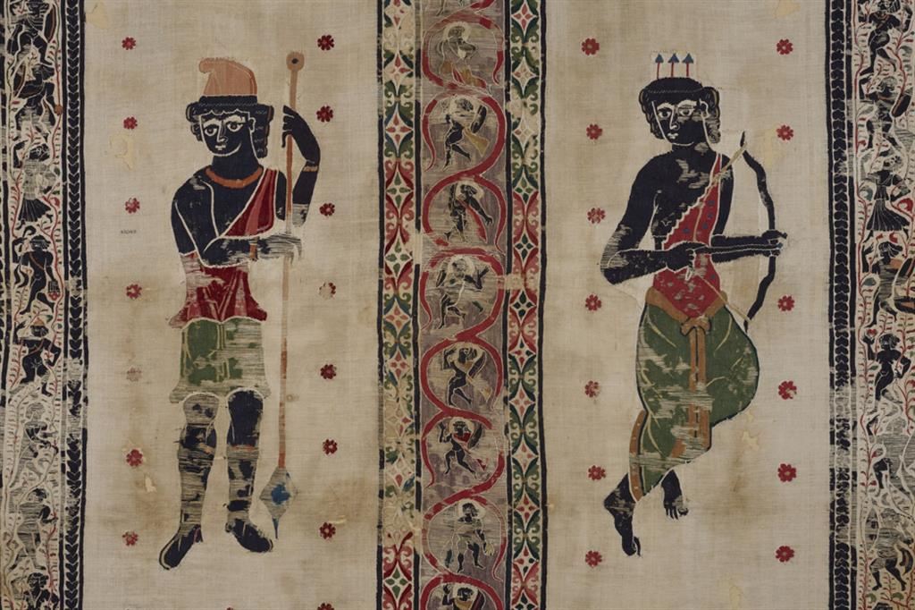 Frammento tessile con Artemide e Atteone, Egitto, V-VII secolo