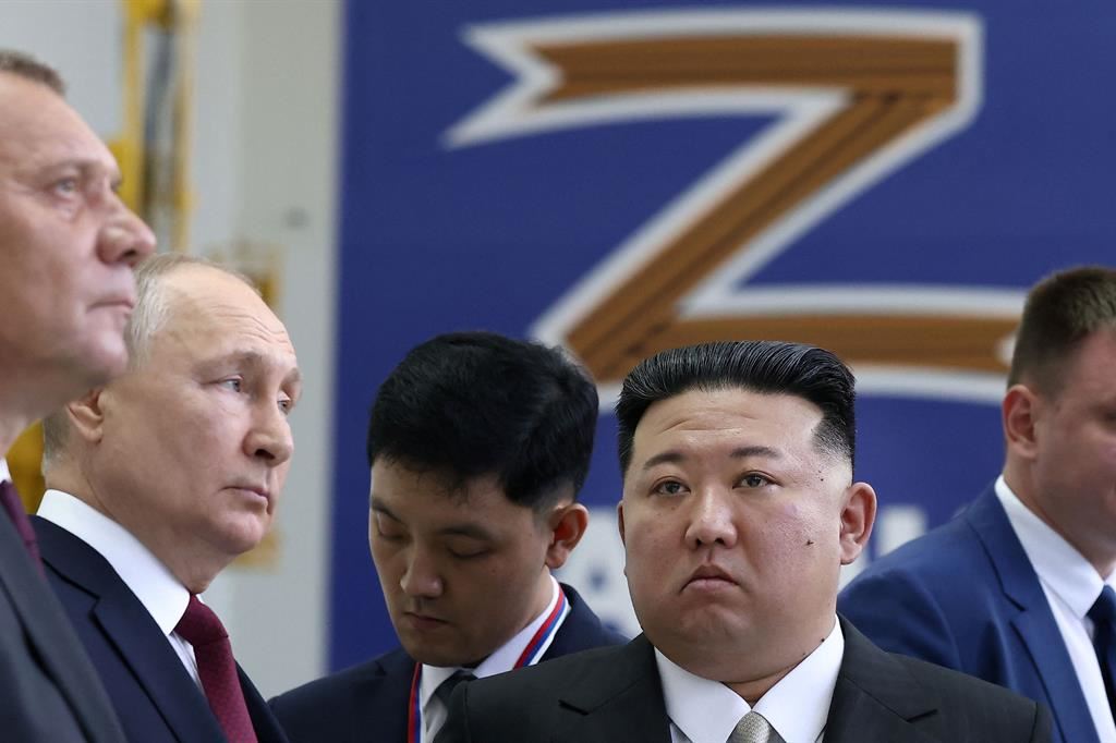 Il dittatore della Corea del Nord, Kim Jong-Un con Vladimir Putin