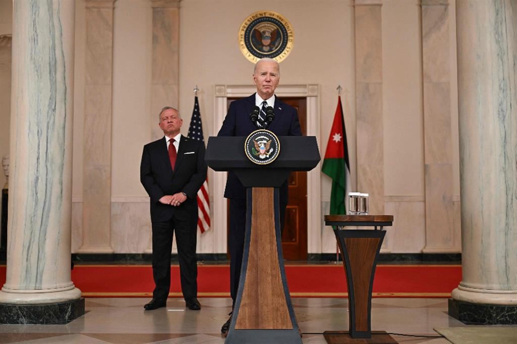 Il presidente americano Joe Biden e il re Abdallah di Giordania alla Casa Bianca