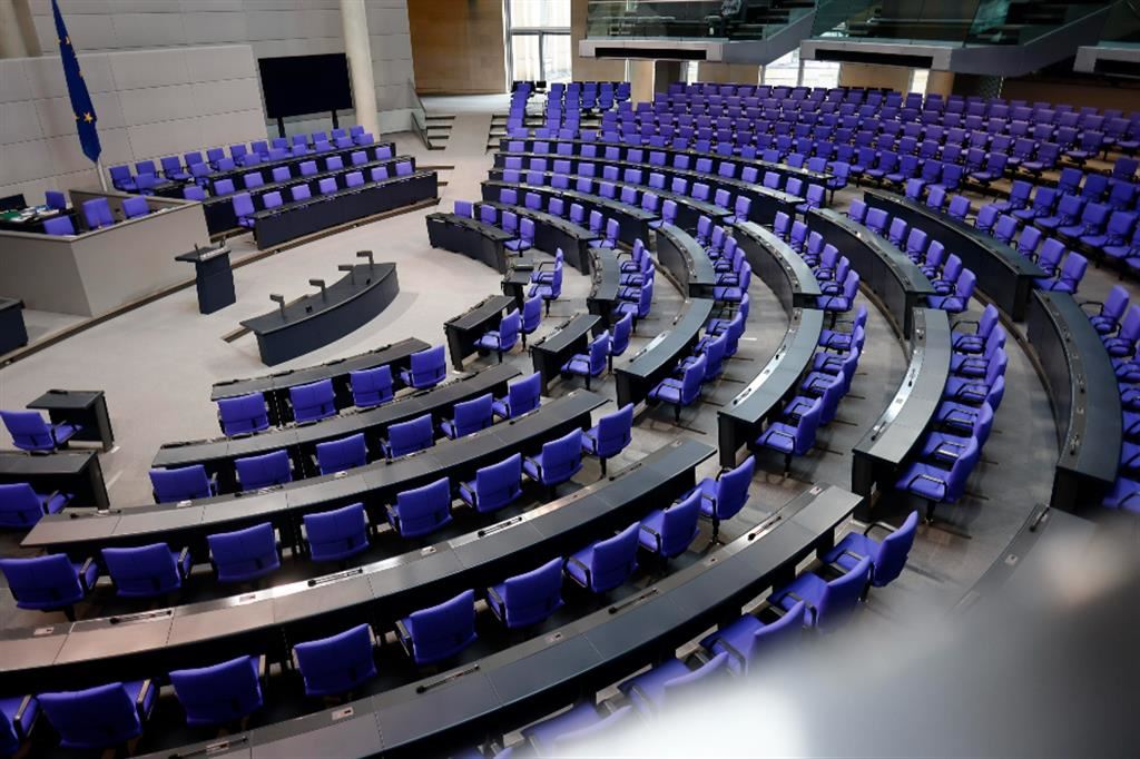 L'aula del Bundestag a Berlino