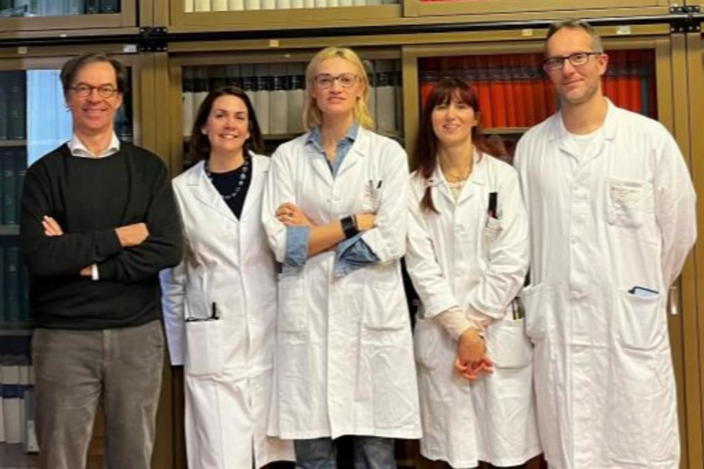 Il gruppo di ricerca sulla Sla al "Besta". Da sinistra: Lauria Pinter, Marcuzzo, Consonni, Dalla Bella, Riva