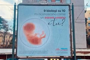 «Diritti al concepito»: un embrione nella campagna di Pro Vita & Famiglia