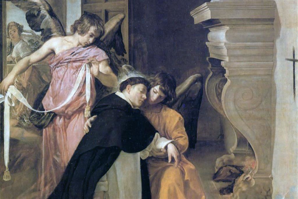 Diego Velázquez, "San Tommaso d'Aquino confortato dagli angeli", 1631 (particolare)