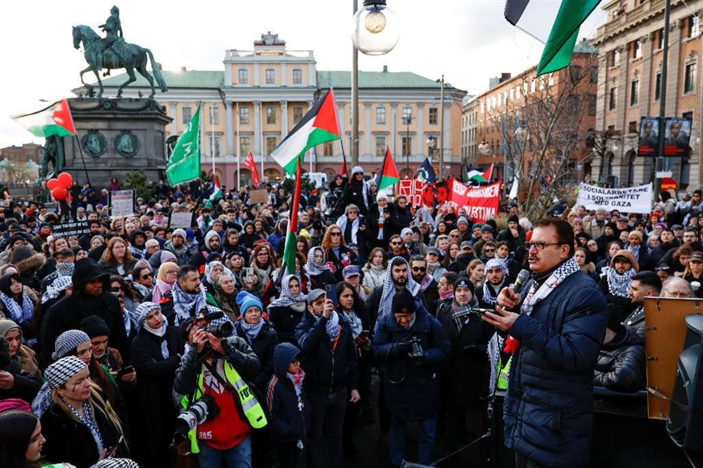 Proteste a Stoccolma contro la presenza a Eurovision di Israele