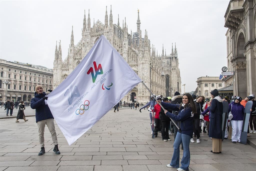 Un flash mob per i Giochi olimpici invernali di Milano-Cortina, negli anni scorsi