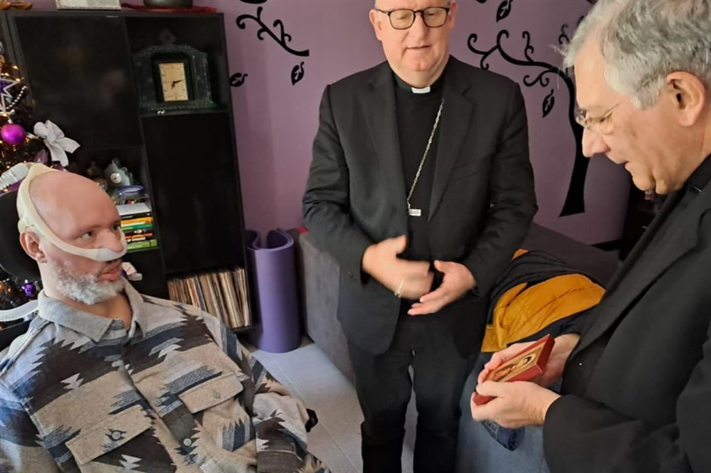 Gheller riceve dal patriarca di Venezia Moraglia un'icona mariana