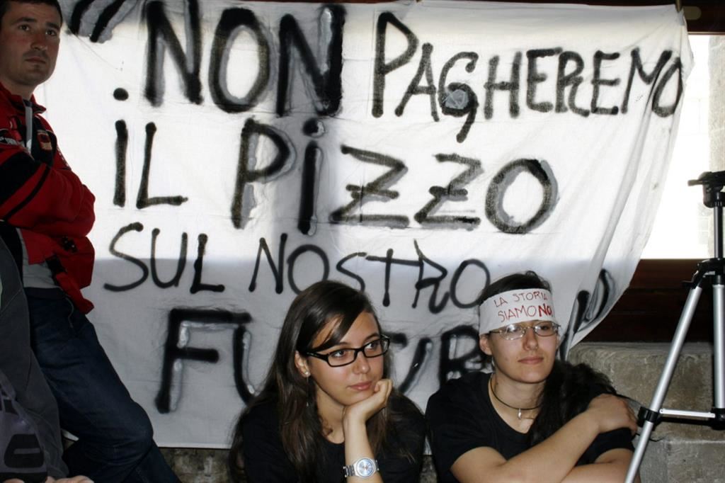 Una manifestazione di Addipizzo a Palermo contro il racket
