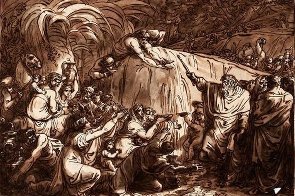 Felice Giani, “Mosè fa scaturire l’acqua dalla roccia” (18151820)