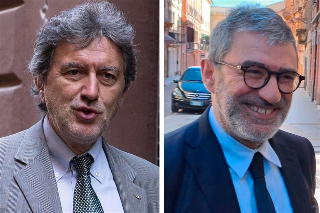I due candidati principali alle elezioni regionali in Abruzzo: Marco Marsilio (a sinistra) e Luciano D'Amico