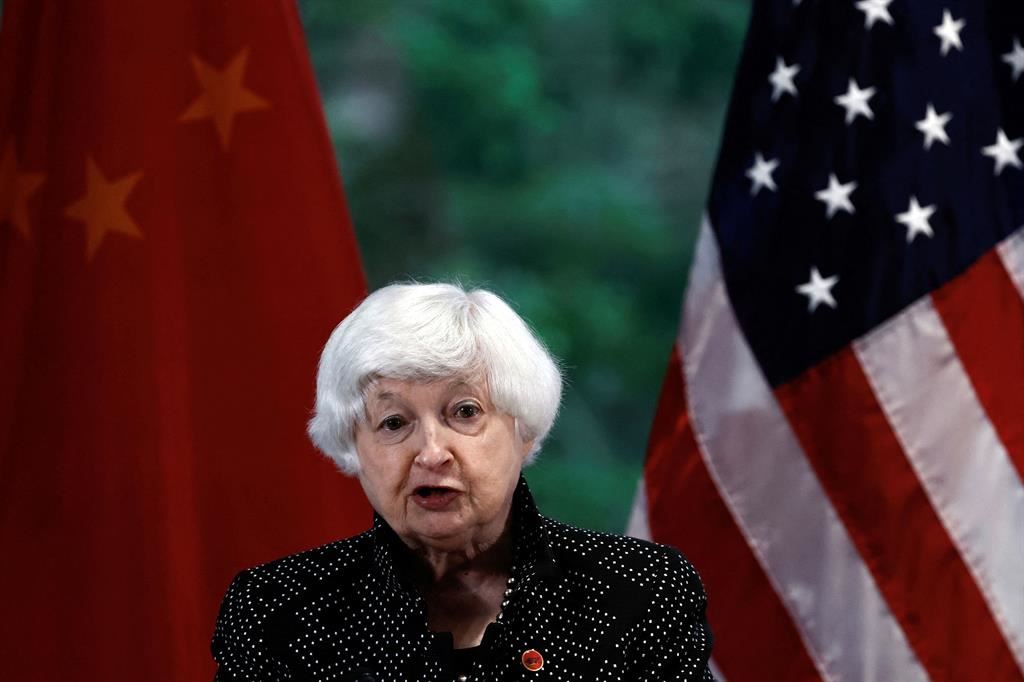 Il segretario al Tesoro Usa Janet Yellen è sbarcata in Cina