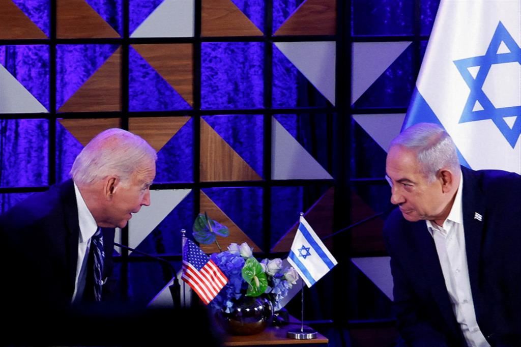 L'ultimo colloquio tra Joe Biden e Benjamin Netanyahu a Tel Aviv, il 18 ottobre scorso