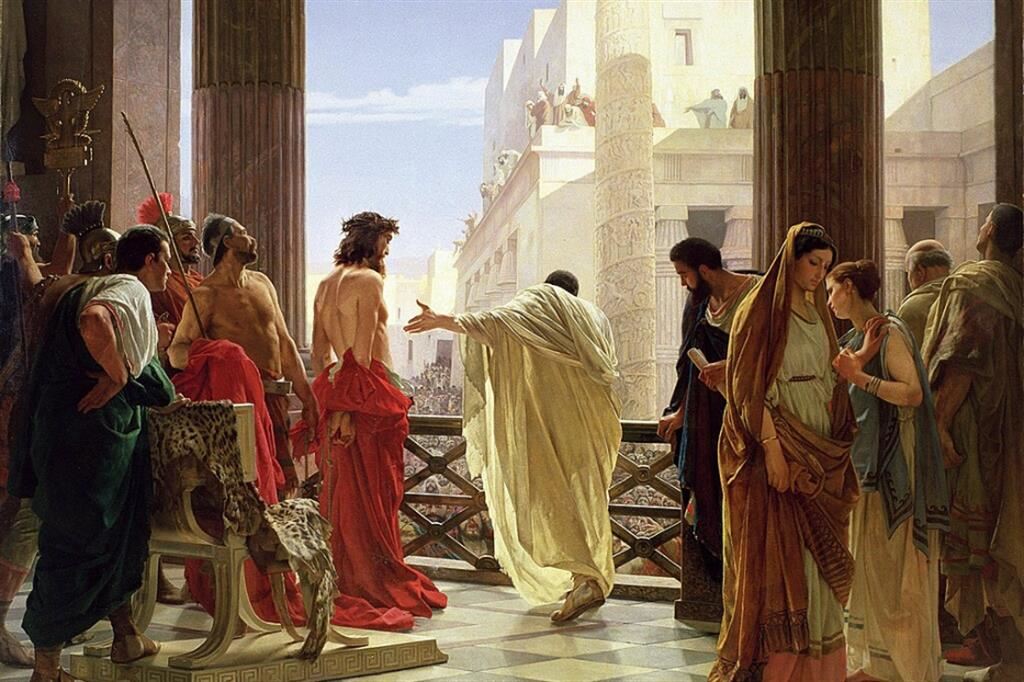 Ecce Homo, dipinto di Antonio Ciseri, raffigurante Ponzio Pilato che presenta Gesù flagellato alla gente di Gerusalemme